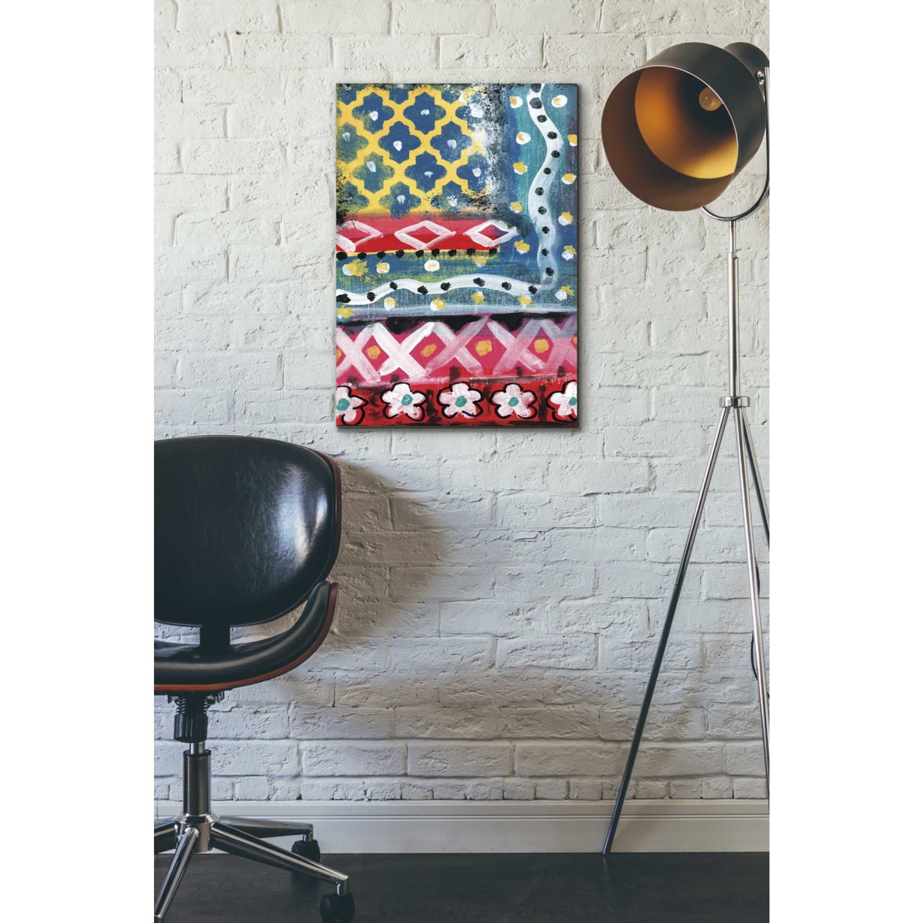 'Pattern Painting IV' by Linda Woods, Canvas Wall Art,18 x 26
