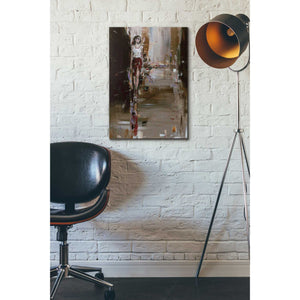 'Down Town' by Oscar Alvarez Pardo, Canvas Wall Art,18 x 26