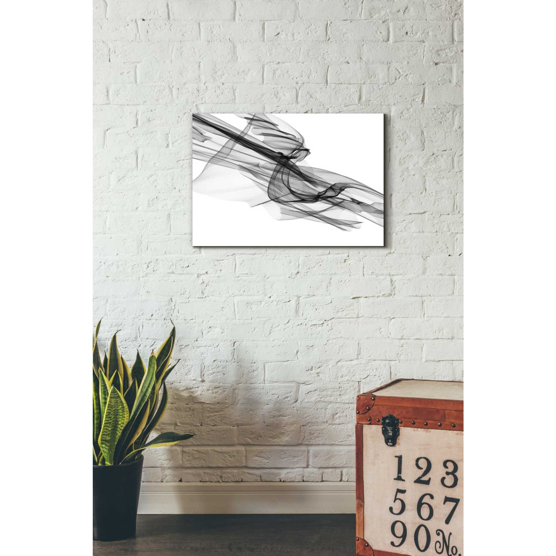 'Abstract Black and White 19-48' by Irena Orlov, Canvas Wall Art,26 x 18