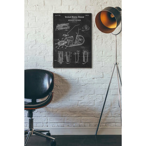 'Whiskey Pourer Blueprint Patent Chalkboard' Canvas Wall Art,18 x 26