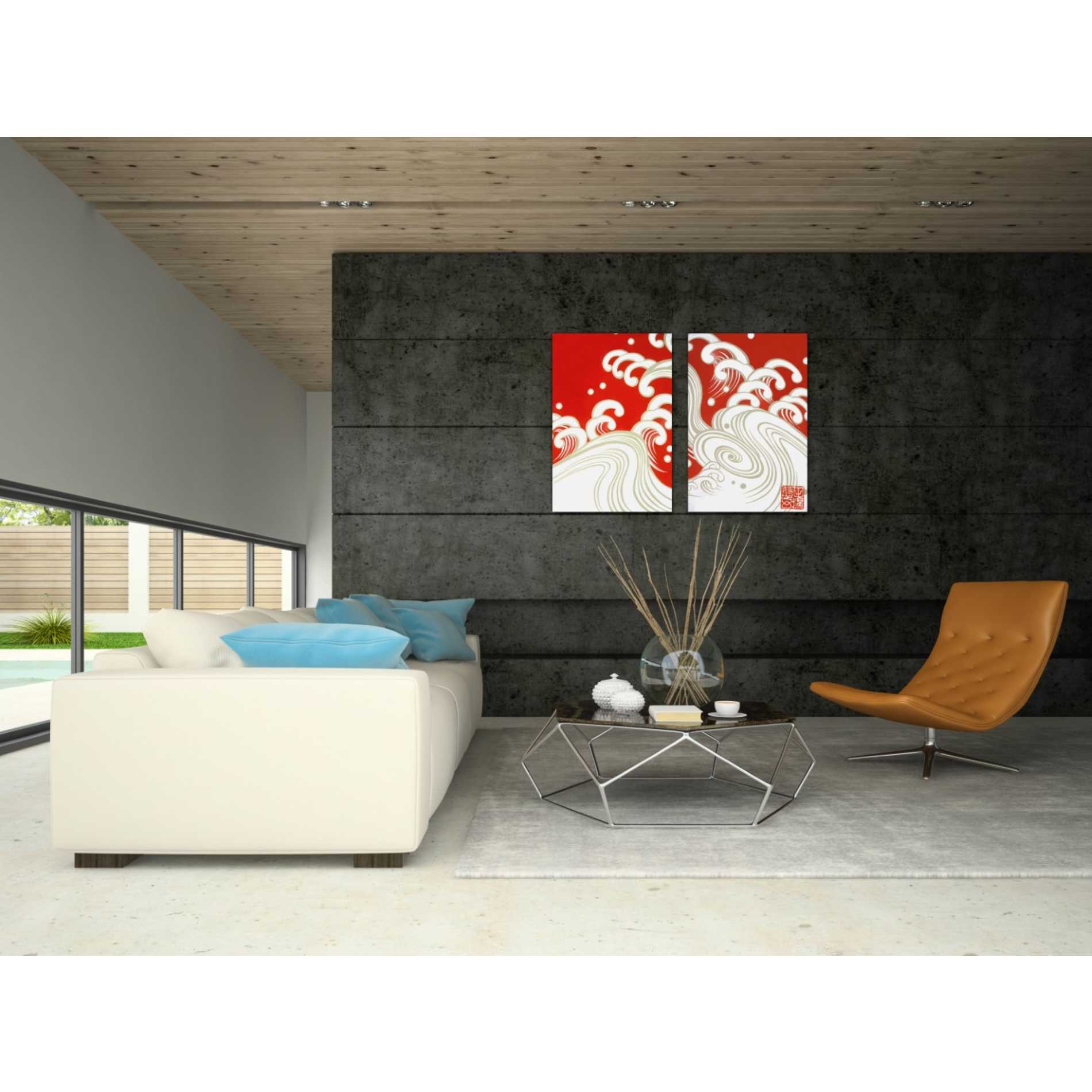 'Wave A' by Zigen Tanabe, Giclee Canvas Wall Art