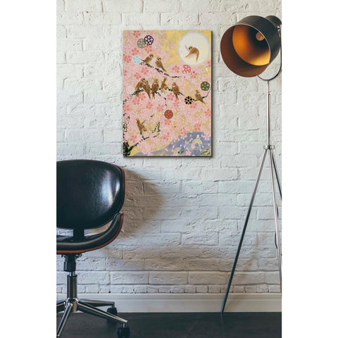 Image of 'Jolly Sparrows' by Zigen Tanabe, Giclee Canvas Wall Art