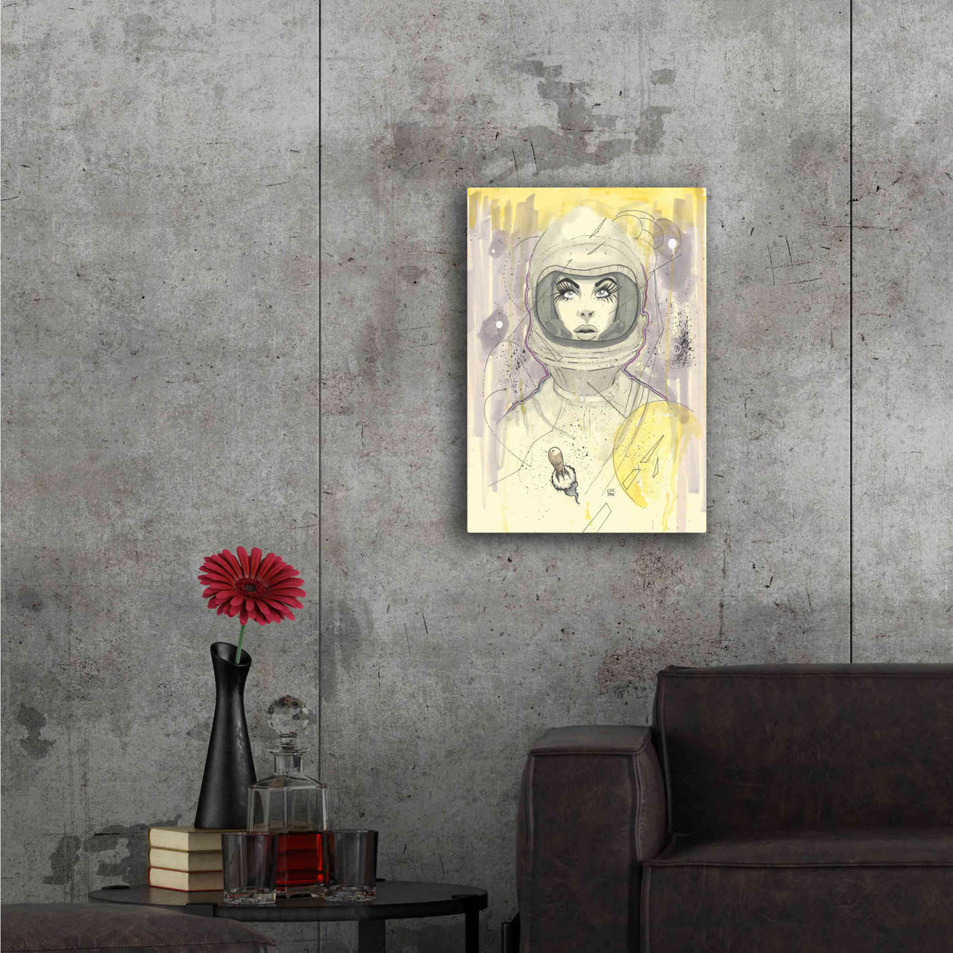 'Space Queen Gold' by Craig Snodgrass, Canvas Wall Art,18 x 26