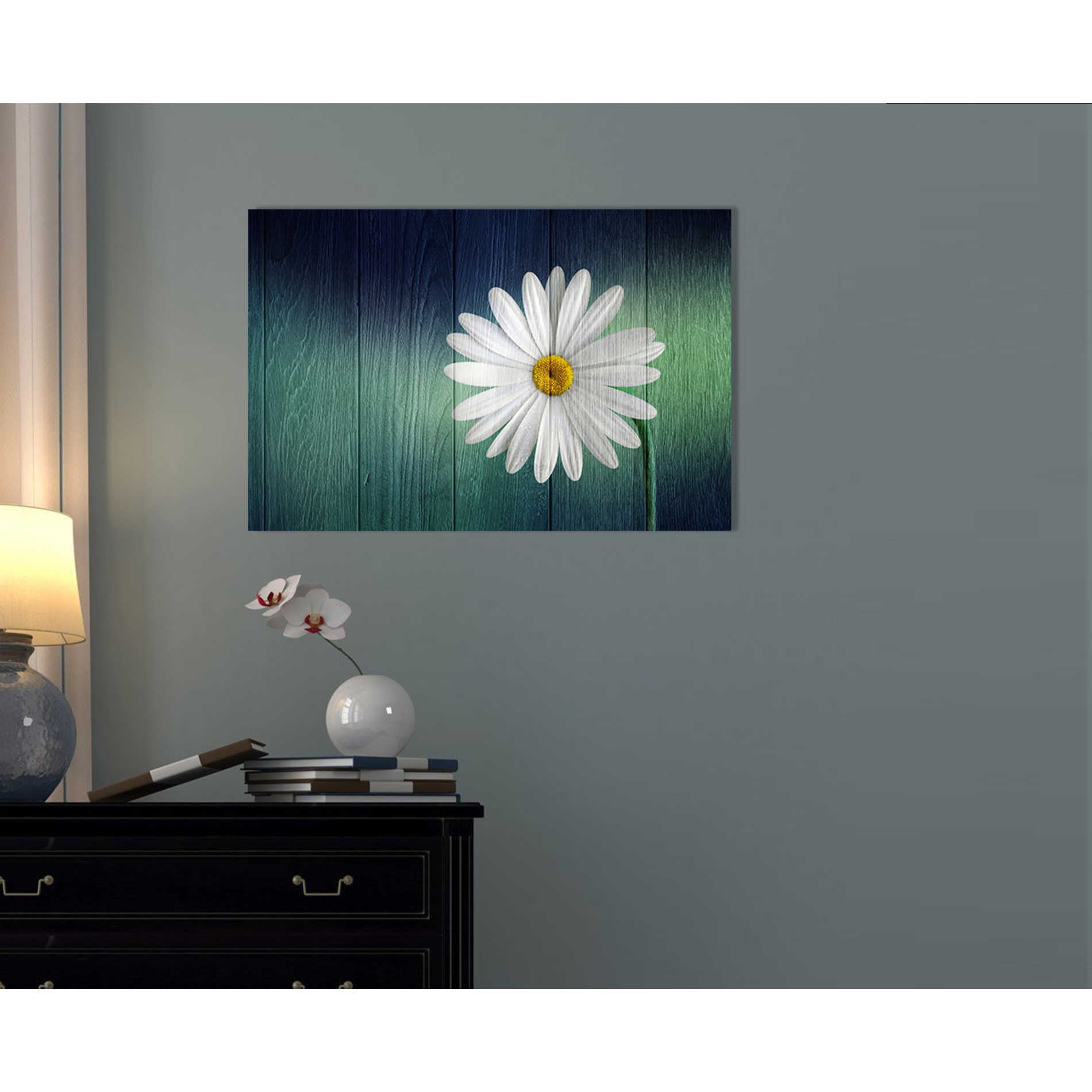 'Wood Series: A Daisy' Canvas Wall Art,18 x 26