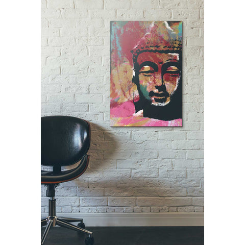 Image of 'Painted Buddha IV' by Linda Woods, Canvas Wall Art,18 x 26