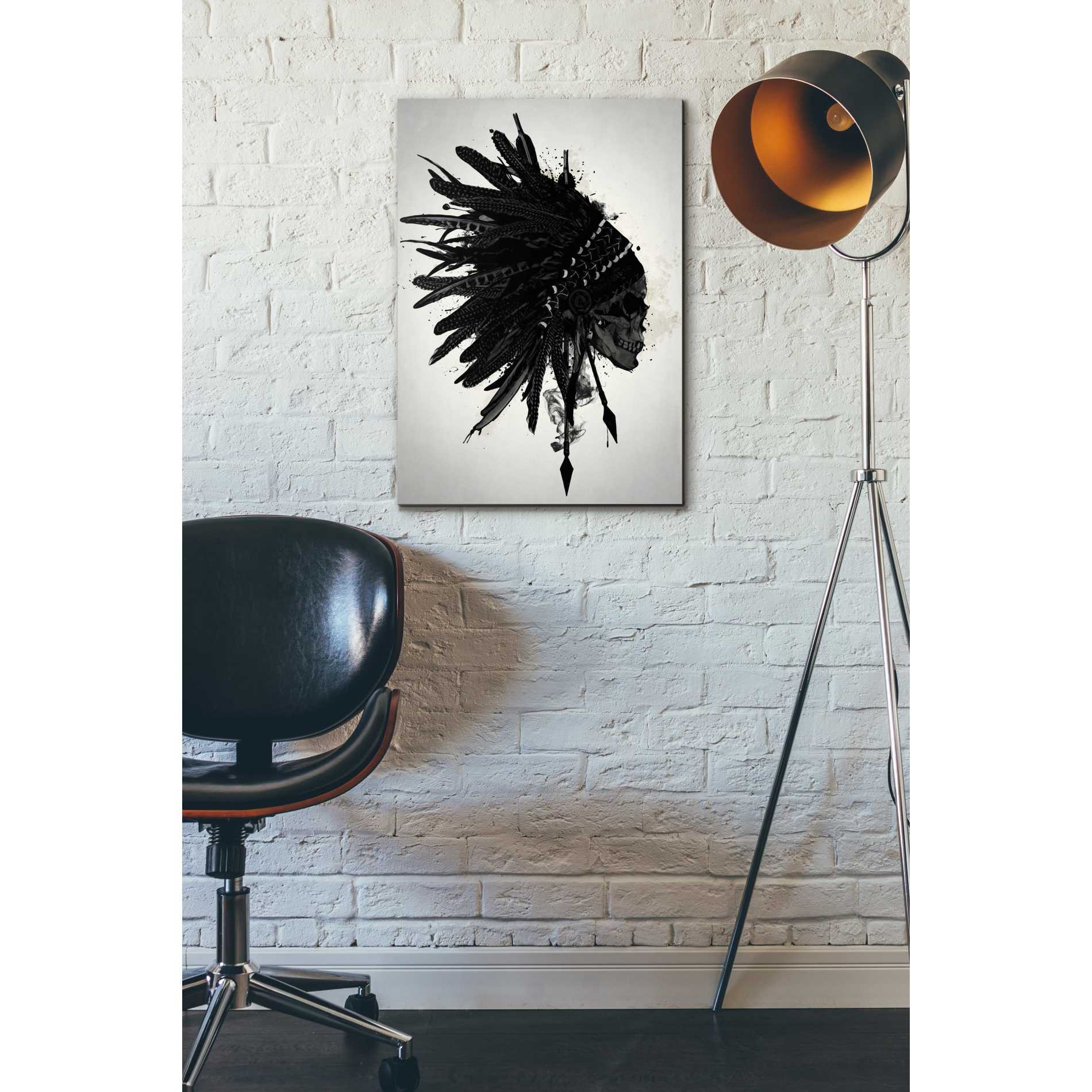 "Warbonnet Skull" by Nicklas Gustafsson, Giclee Canvas Wall Art