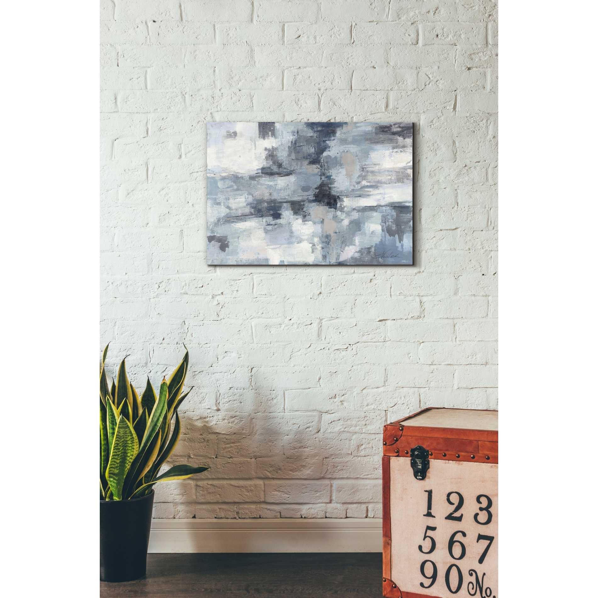 'In The Clouds Indigo and Grey' by Silvia Vassileva, Canvas Wall Art,18 x 26