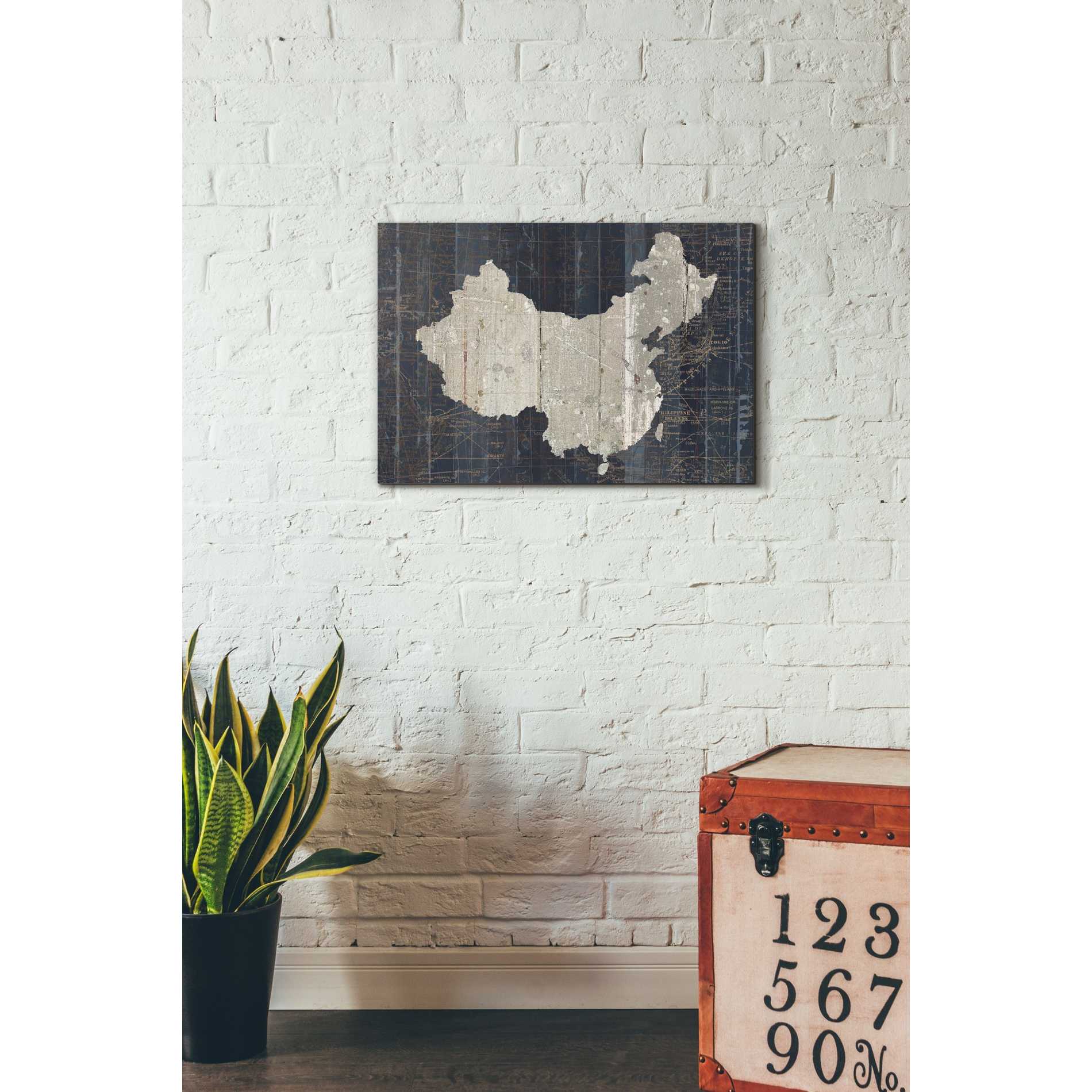 'Old World Map China' by Wild Apple Portfolio, Canvas Wall Art,18 x 26