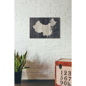 'Old World Map China' by Wild Apple Portfolio, Canvas Wall Art,18 x 26
