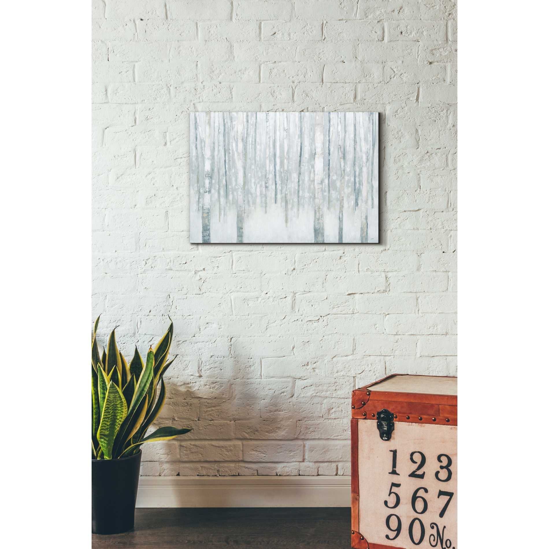 'Birches In Winter Blue' by Julia Purinton, Canvas Wall Art,18 x 26