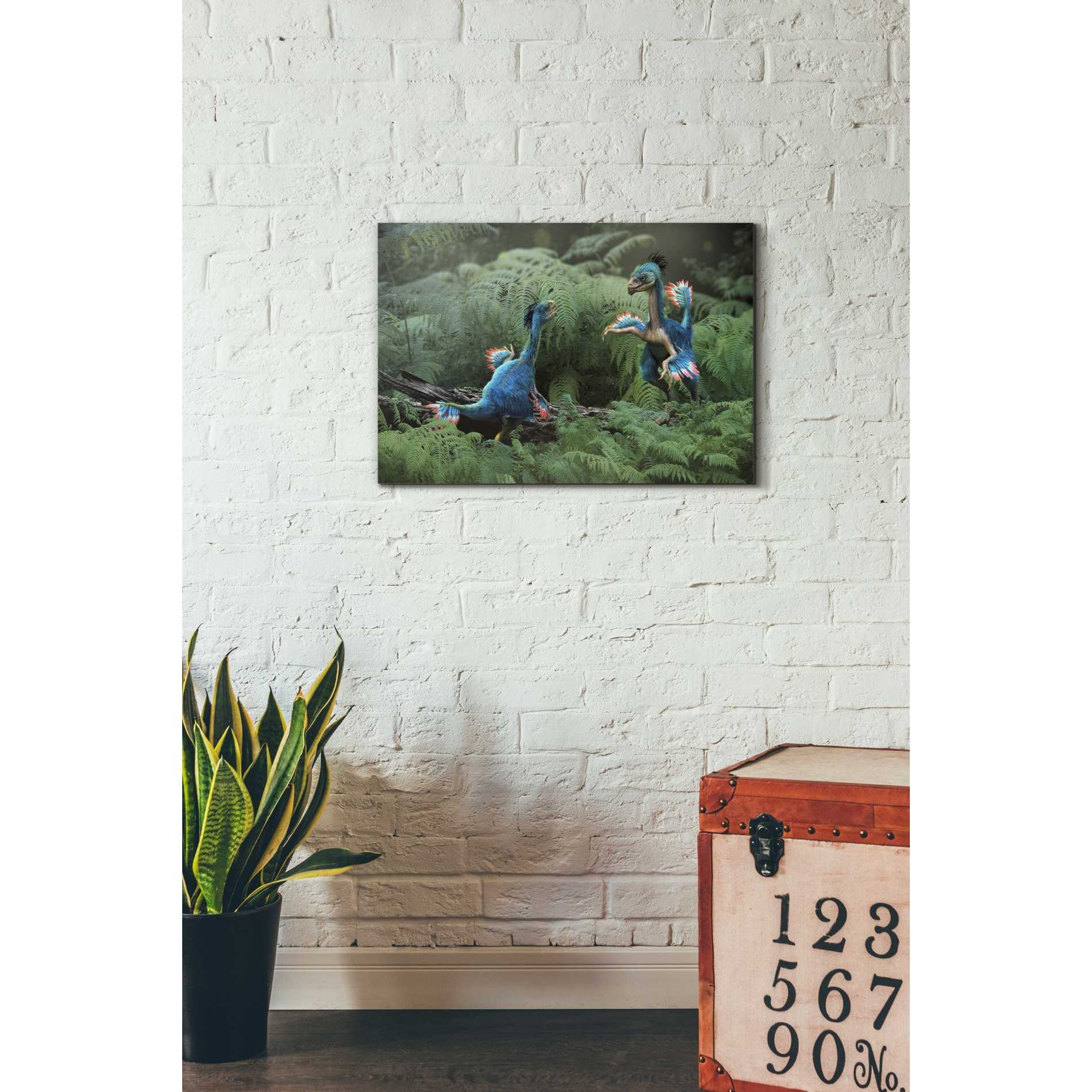 'Caudipteryx' Canvas Wall Art,18 x 26