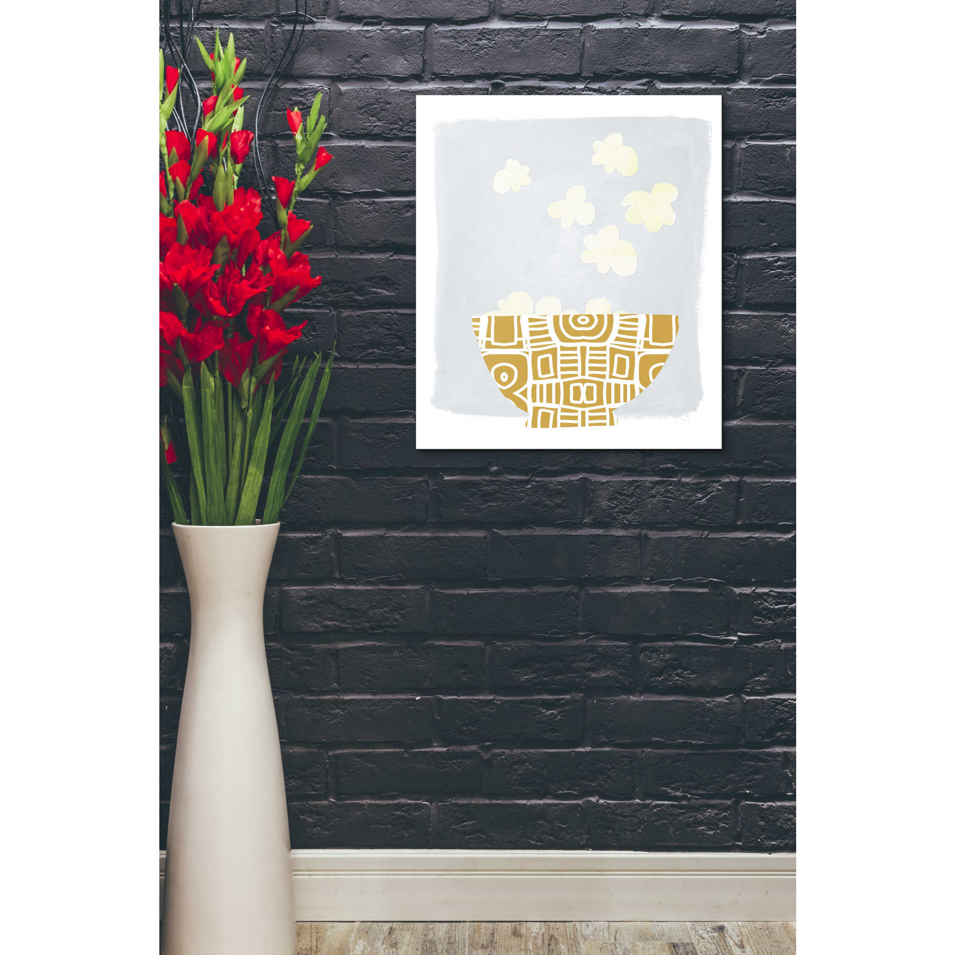'Bowl of Popcorn' by Linda Woods, Canvas Wall Art,20 x 24
