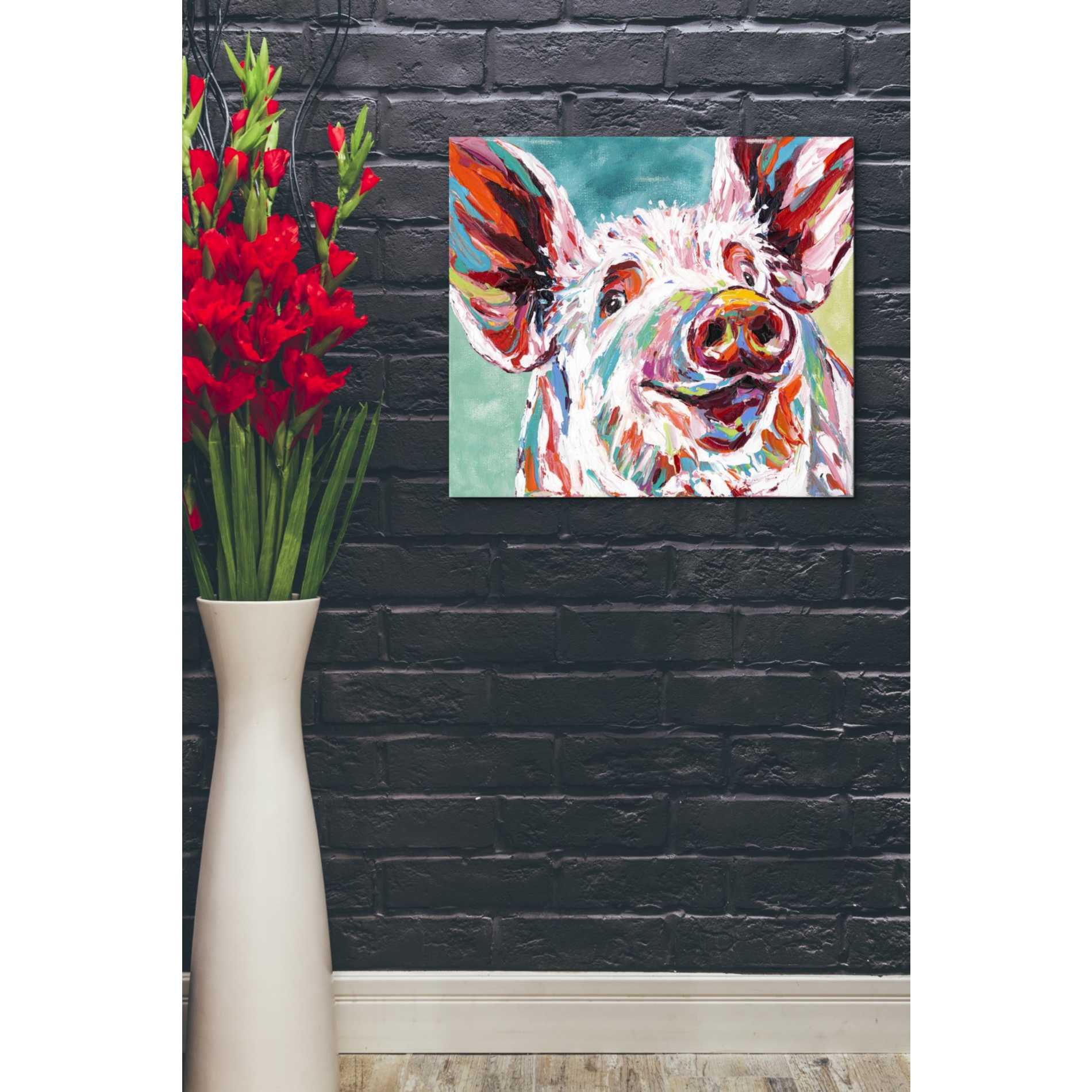 'Piggy I' by Carolee Vitaletti Canvas Wall Art,24 x 20