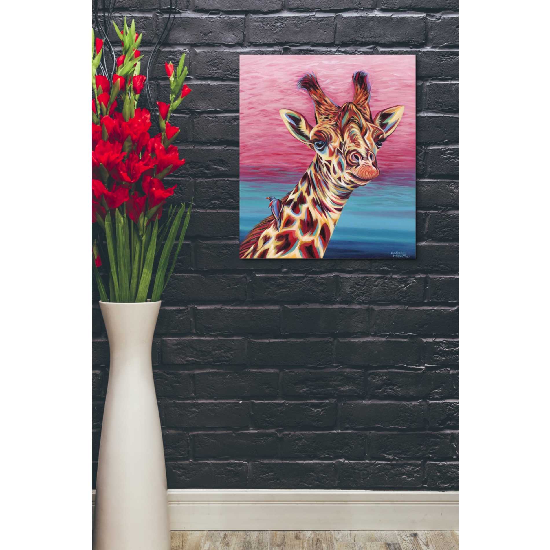 'Sky High Giraffe I' by Carolee Vitaletti Giclee Canvas Wall Art