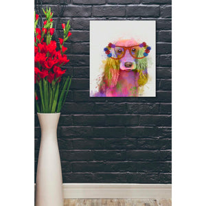 'Rainbow Splash Cocker Spaniel, Portrait' by Fab Funky Giclee Canvas Wall Art
