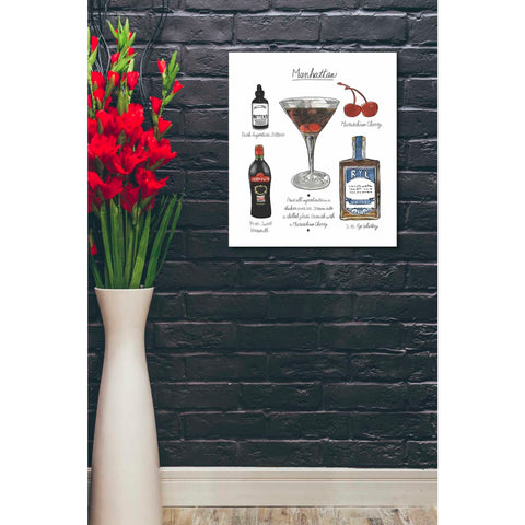 Image of 'Classic Cocktail - Manhattan" by Naomi McCavitt. McCavitt Giclee Canvas Wall Art