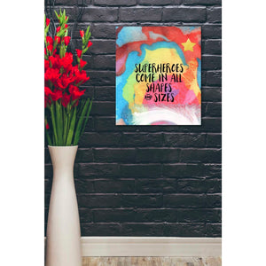 'Superheroes Come In All Shapes' by Linda Woods, Canvas Wall Art,20 x 24
