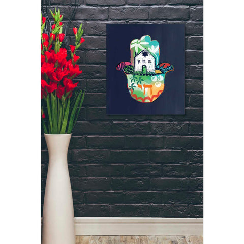 Image of 'Colorful Home Hamsa' by Linda Woods, Canvas Wall Art,20 x 24