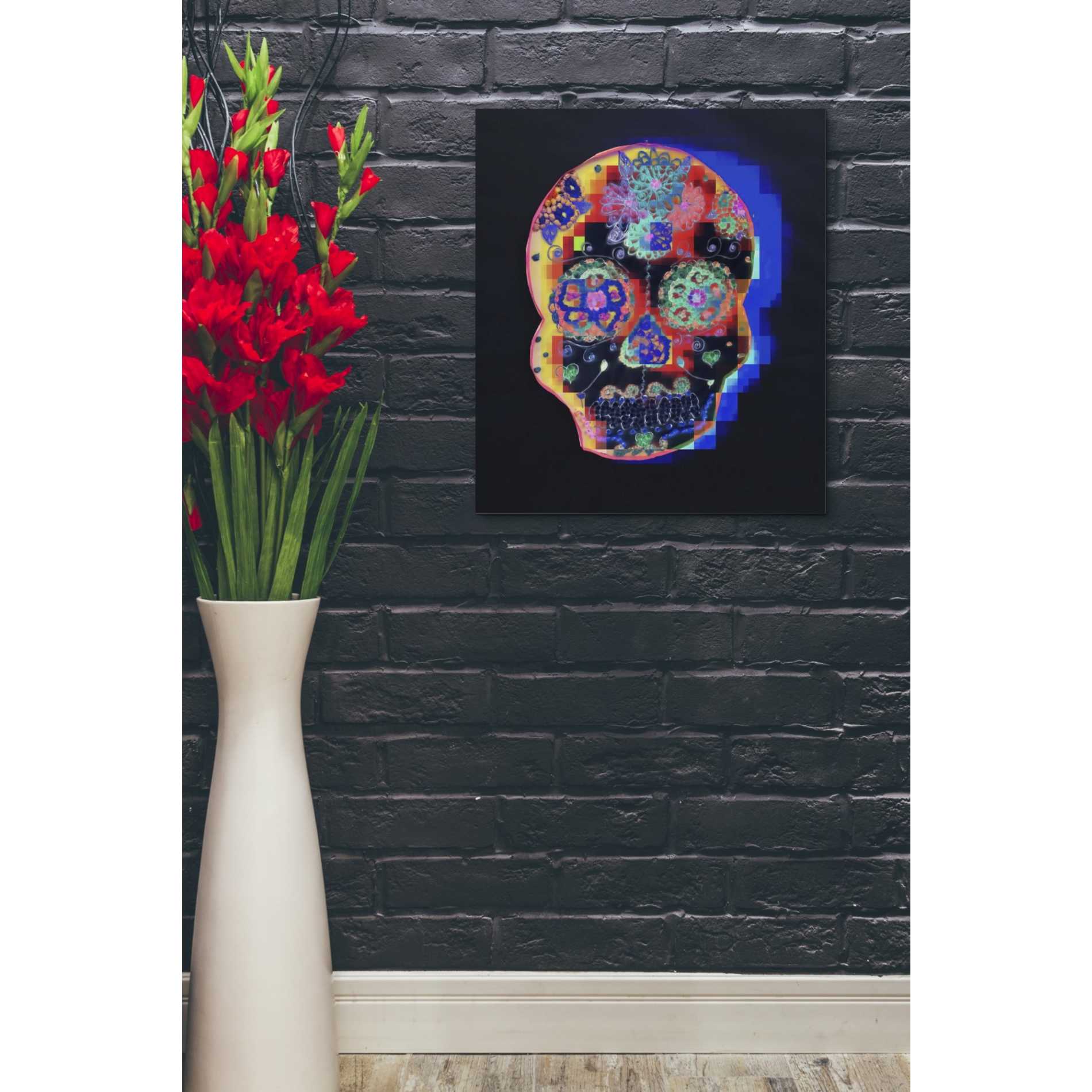 'Colorful Skull' by Irena Orlov, Canvas Wall Art,20 x 24