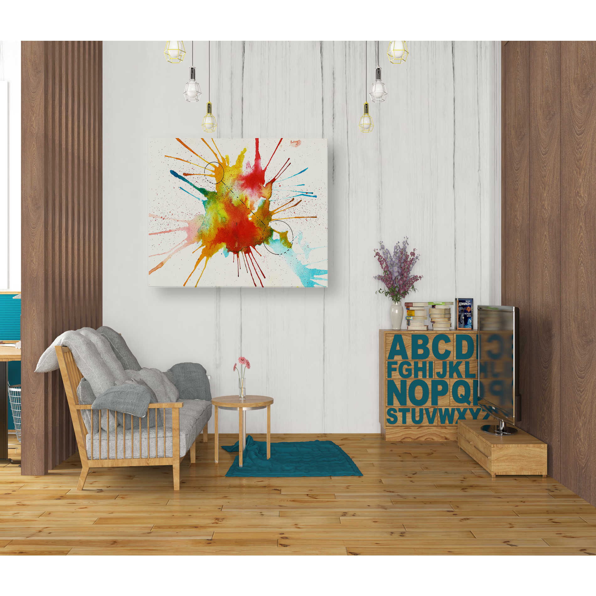 'Watercolor Splat' by Craig Snodgrass, Canvas Wall Art,20 x 24