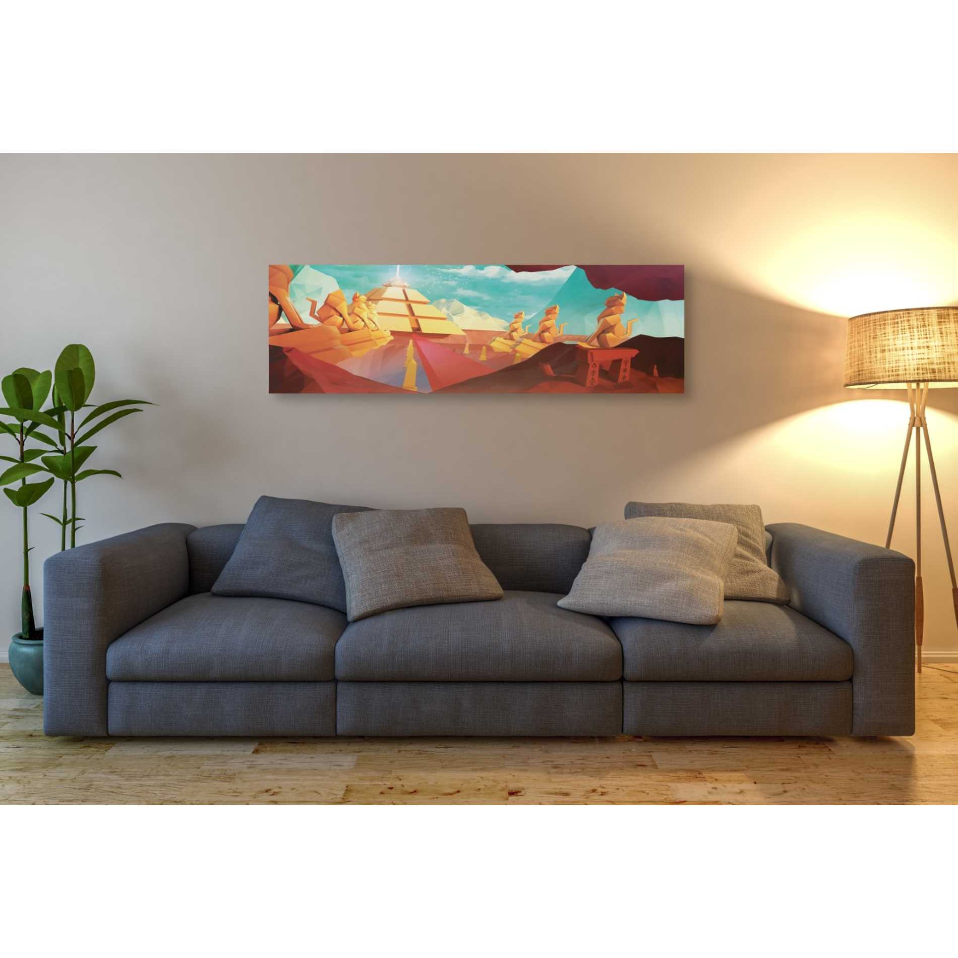 'Low Poly Pyramid' by Jonathan Lam, Giclee Canvas Wall Art