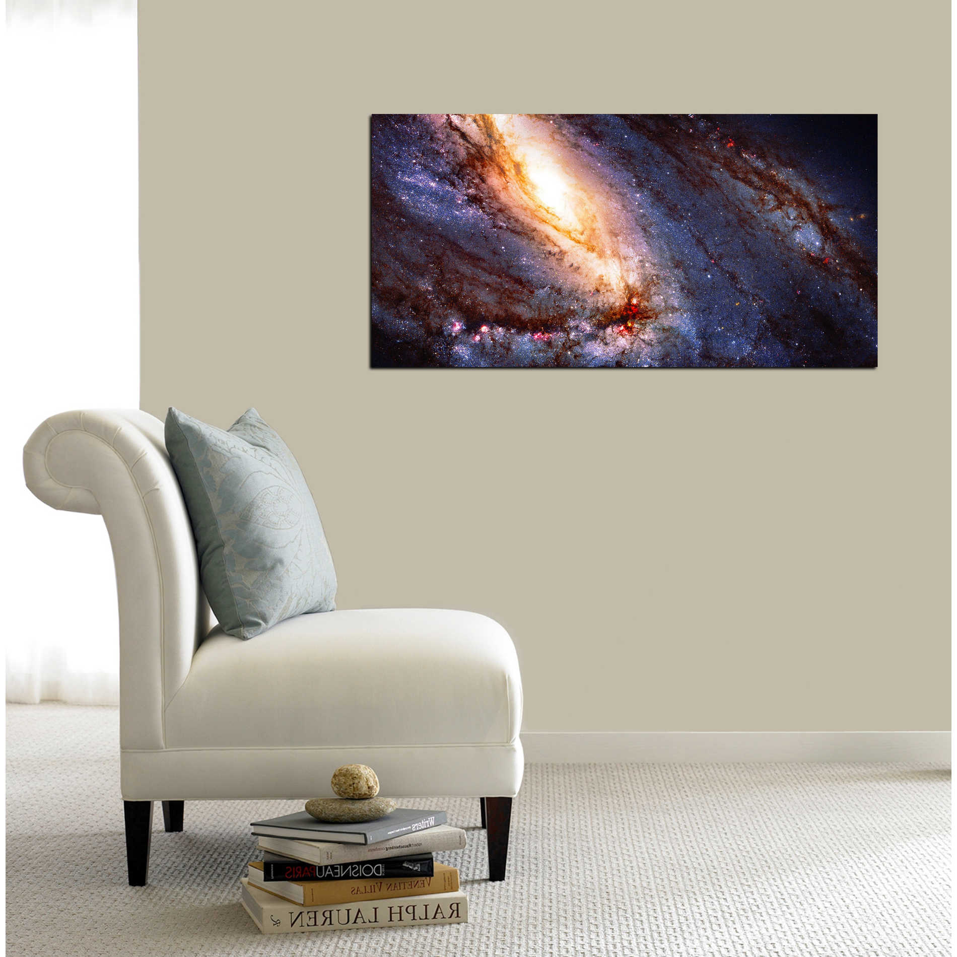 'Messier 66' Hubble Space Telescope Canvas Wall Art,20 x 40