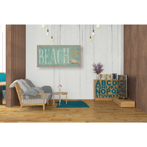Image of 'Pastel Beach' by Daphne Brissonet, Canvas Wall Art,20 x 40