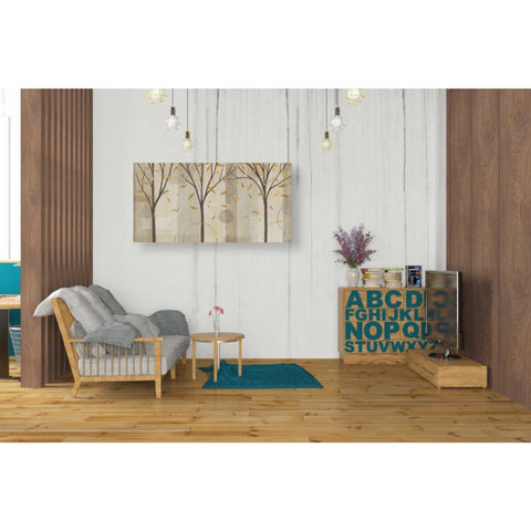 Image of 'Watercolor Forest Gold I' by Veronique Charron, Canvas Wall Art,40 x 20
