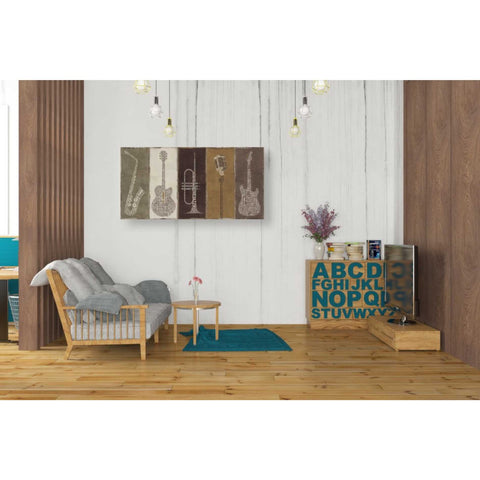 Image of 'Type Band Neutral Panel' by Michael Mullan, Canvas Wall Art,40 x 20