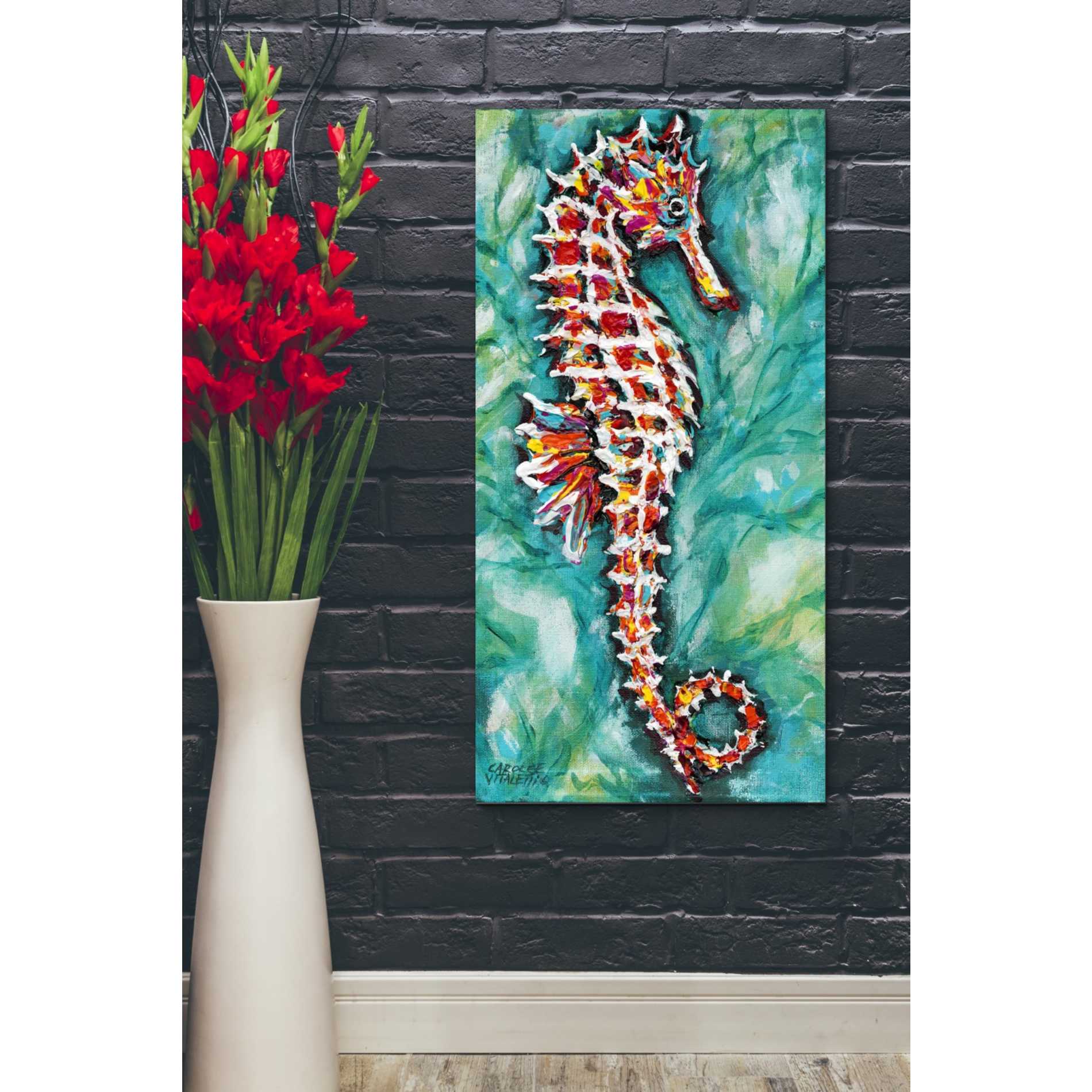 'Radiant Seahorse I' by Carolee Vitaletti Giclee Canvas Wall Art