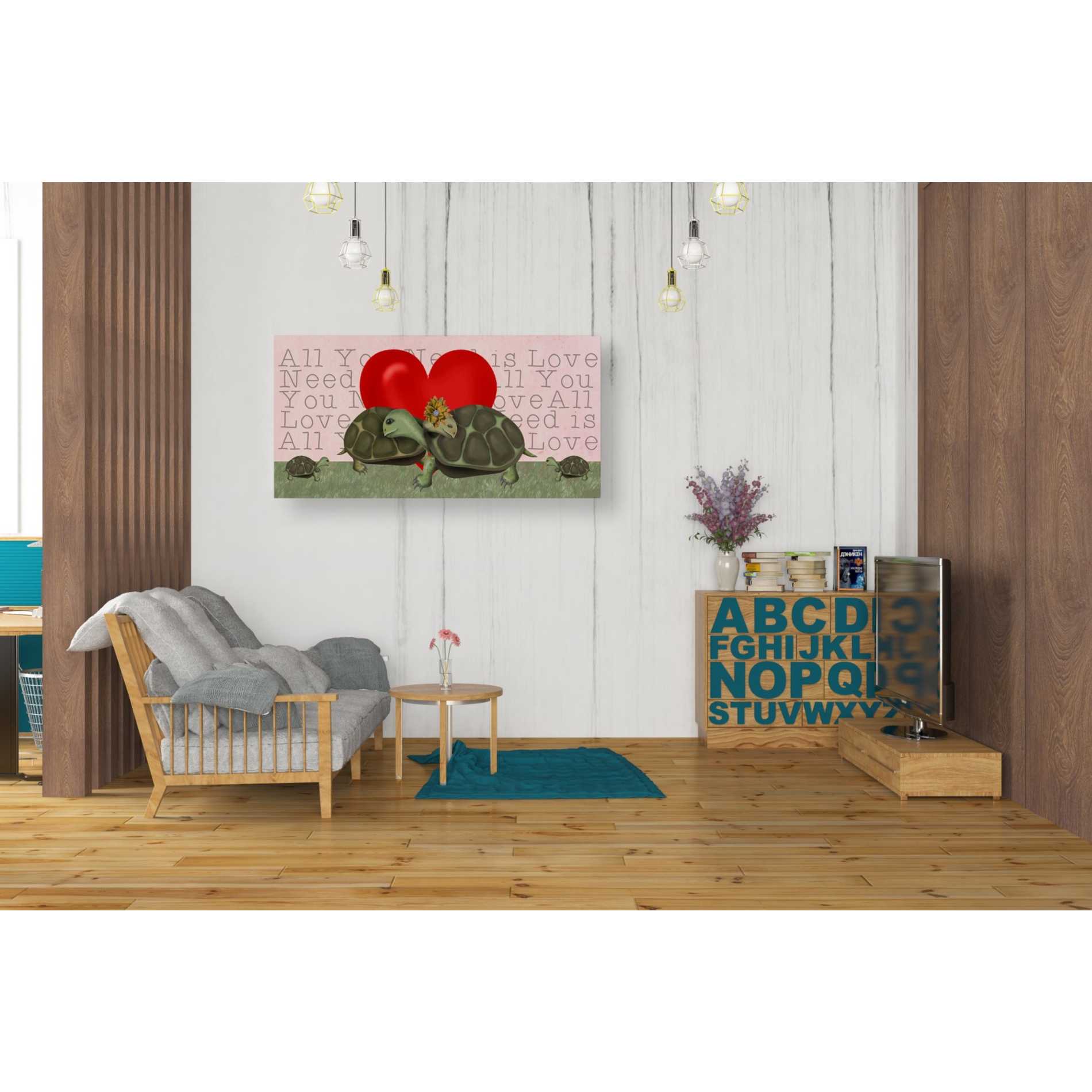 'Love is in the Air Collection H' by Fab Funky Giclee Canvas Wall Art