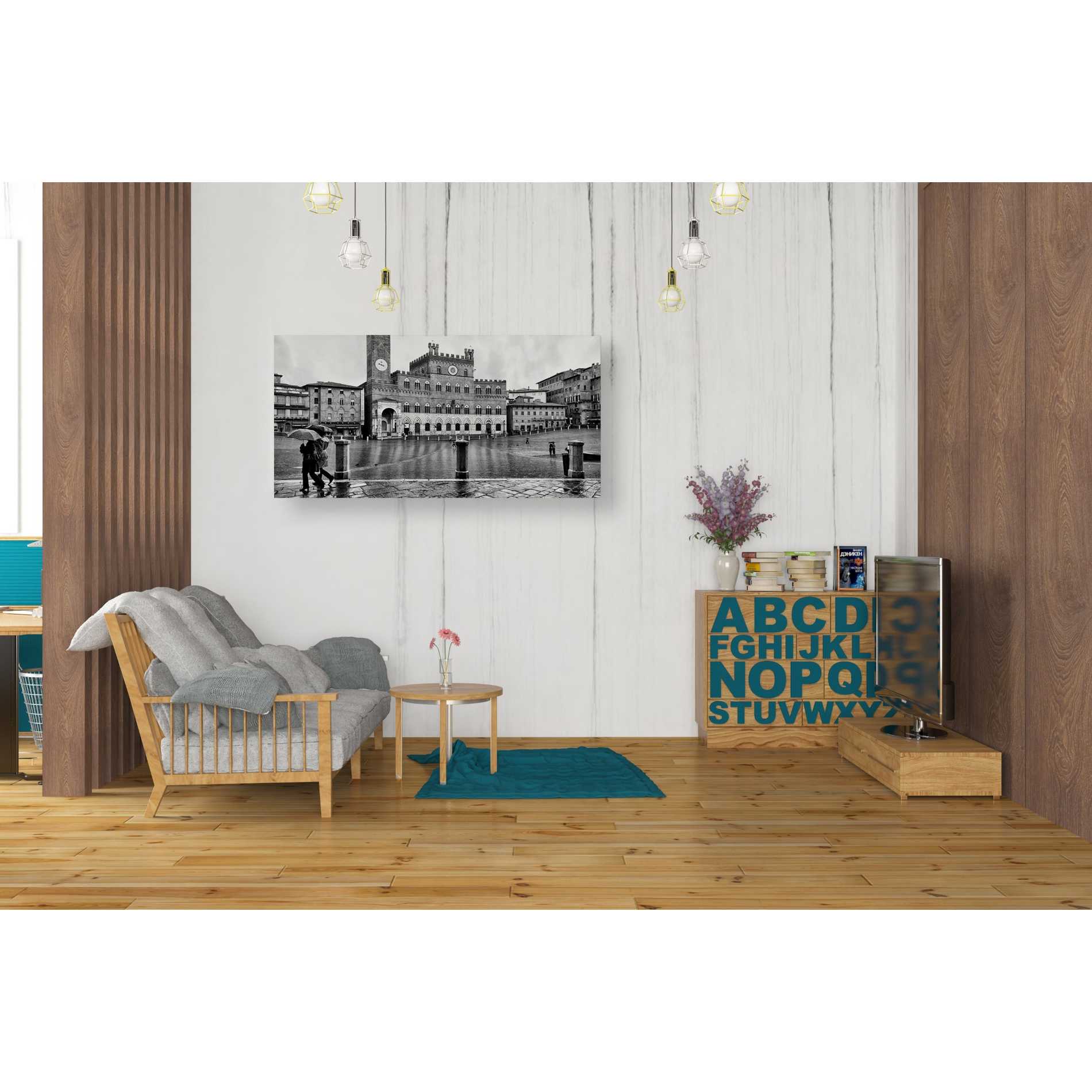 'At Main Square,' Canvas Wall Art,20 x 40