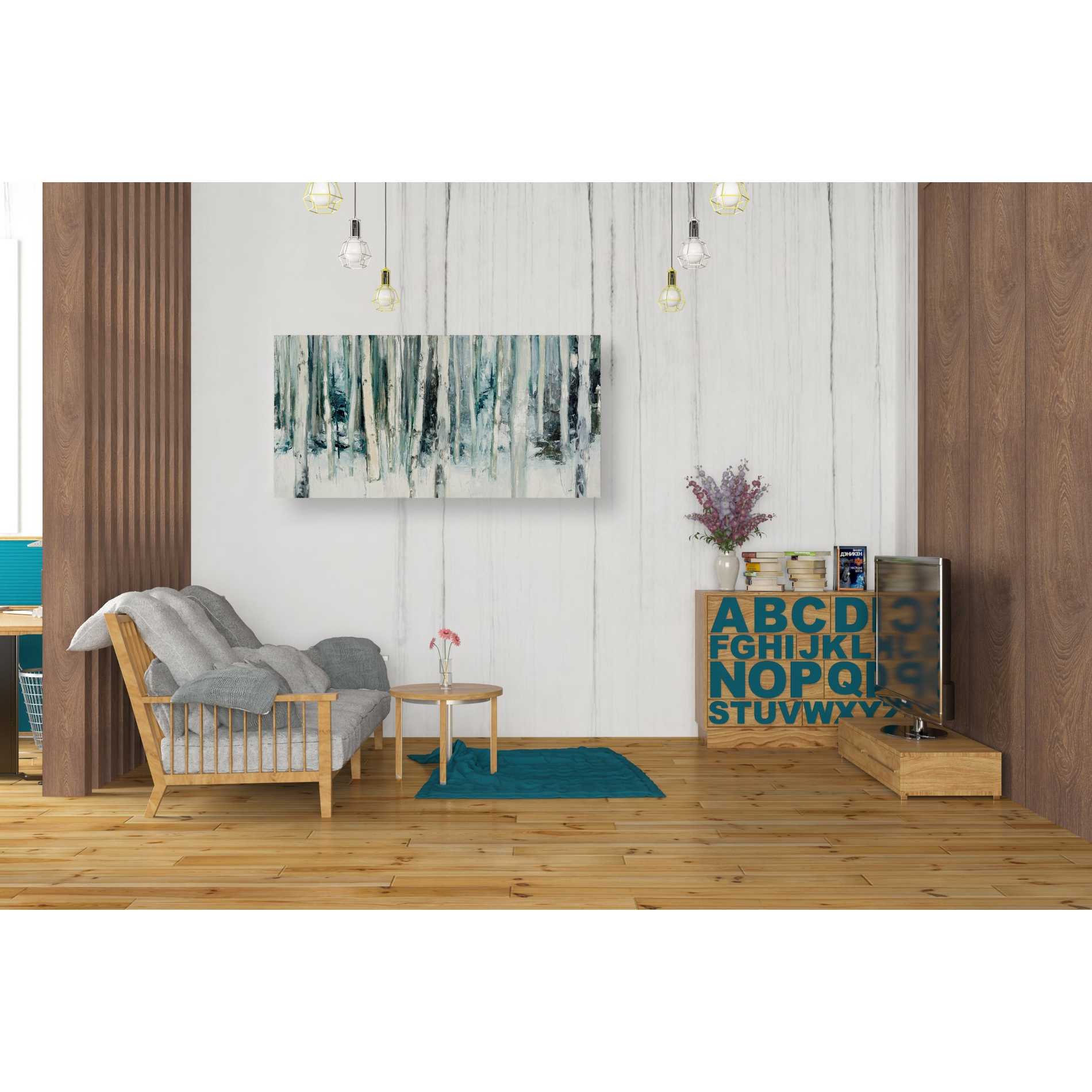 'Winter Woods III Light Trees' by Julia Purinton, Canvas Wall Art,20 x 40