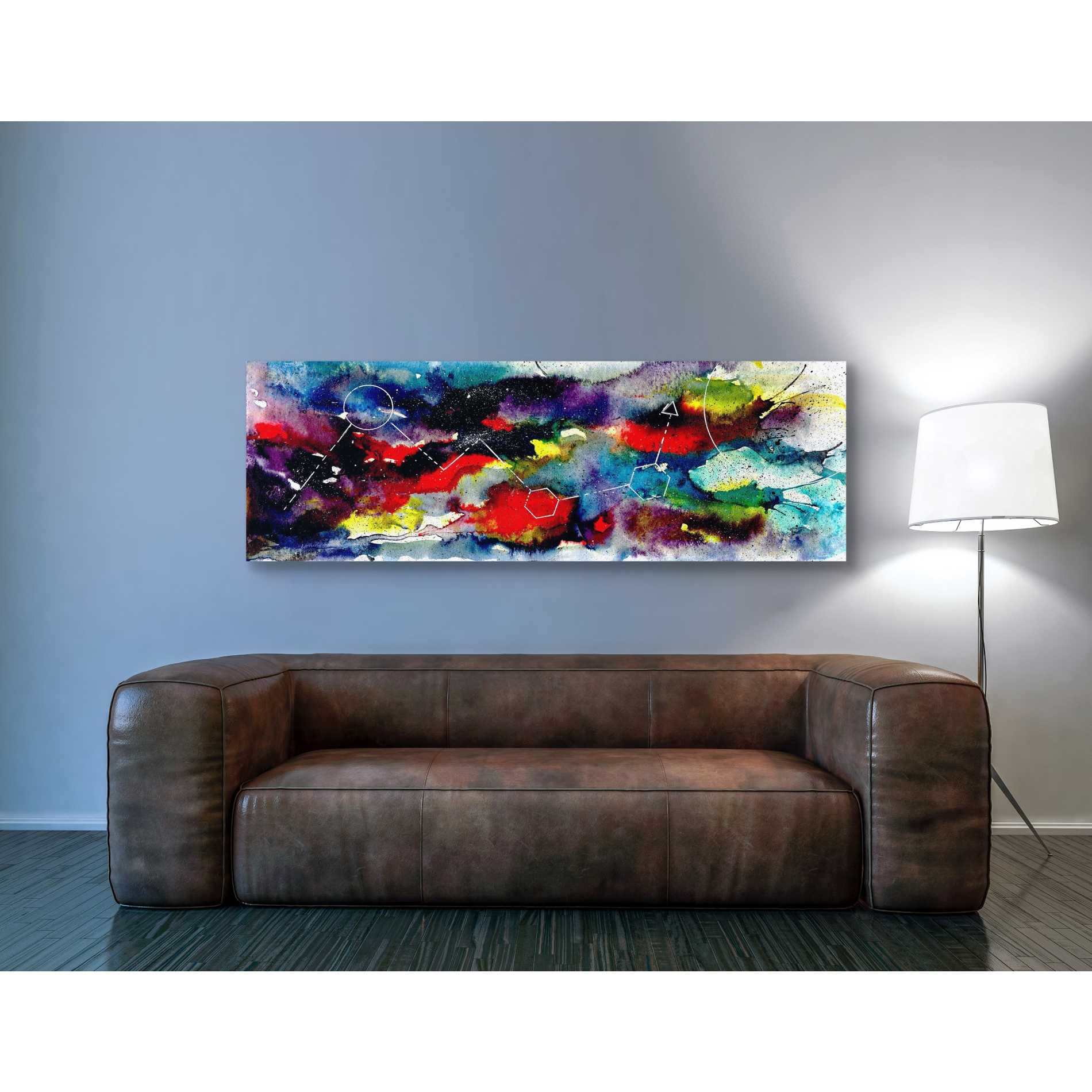 'Watercolor Nebula 2.0' by Craig Snodgrass, Canvas Wall Art,20 x 60
