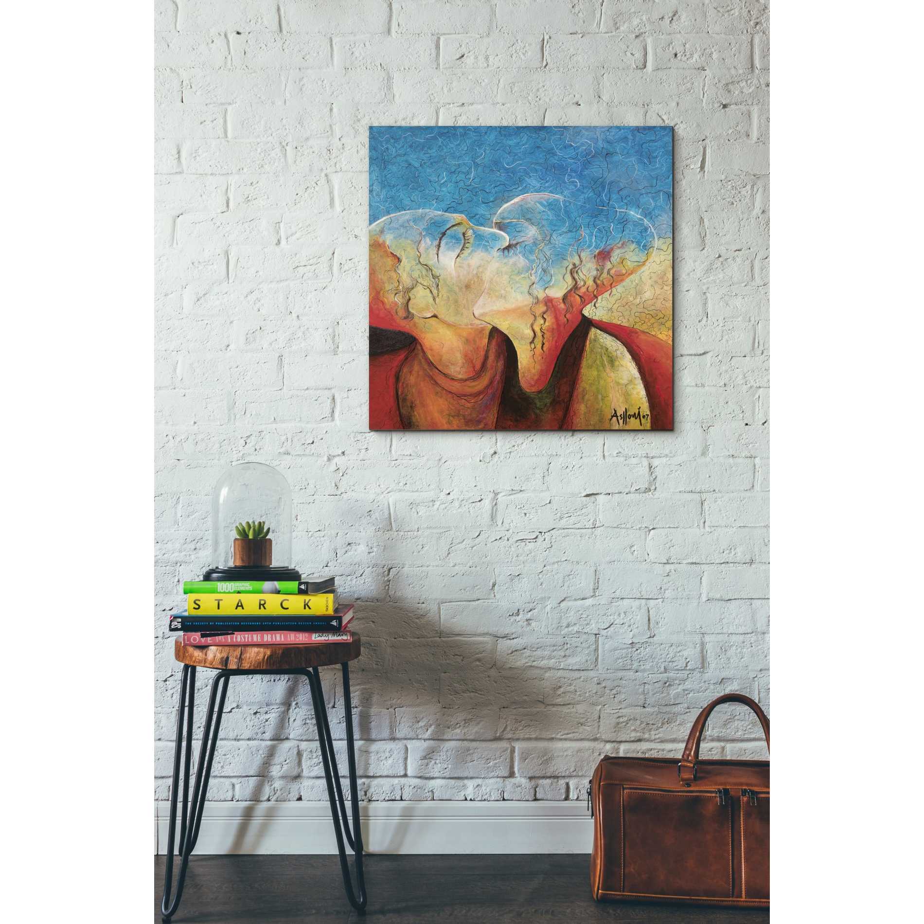 'The Kiss' by Samedin Asllani, Canvas Wall Art,26 x 26