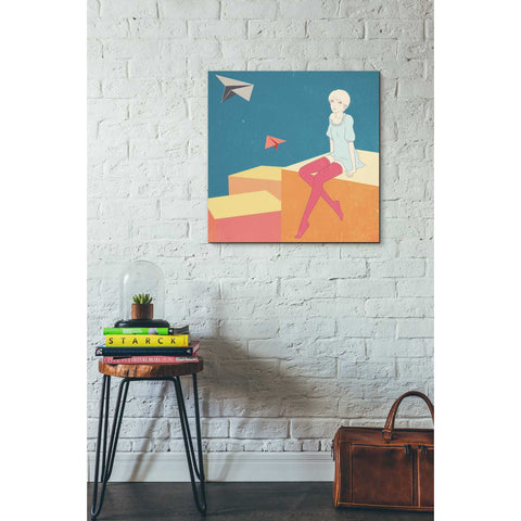 Image of 'Paper Airplanes' by Sai Tamiya, Canvas Wall Art,26 x 26