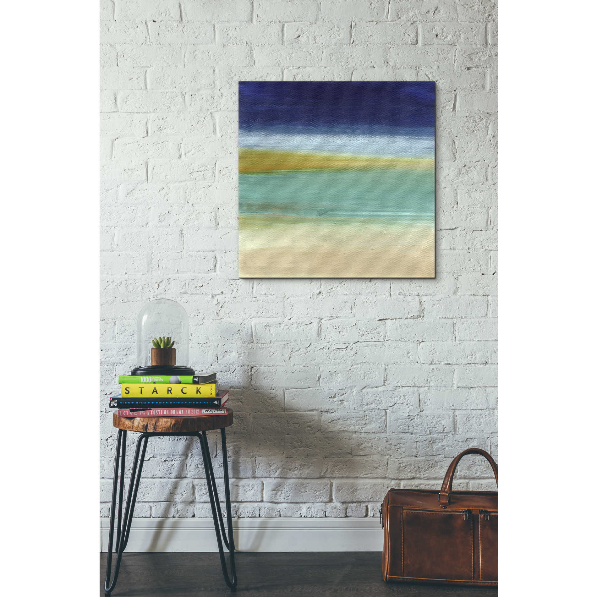 'Beach II' by Linda Woods, Canvas Wall Art,26 x 26
