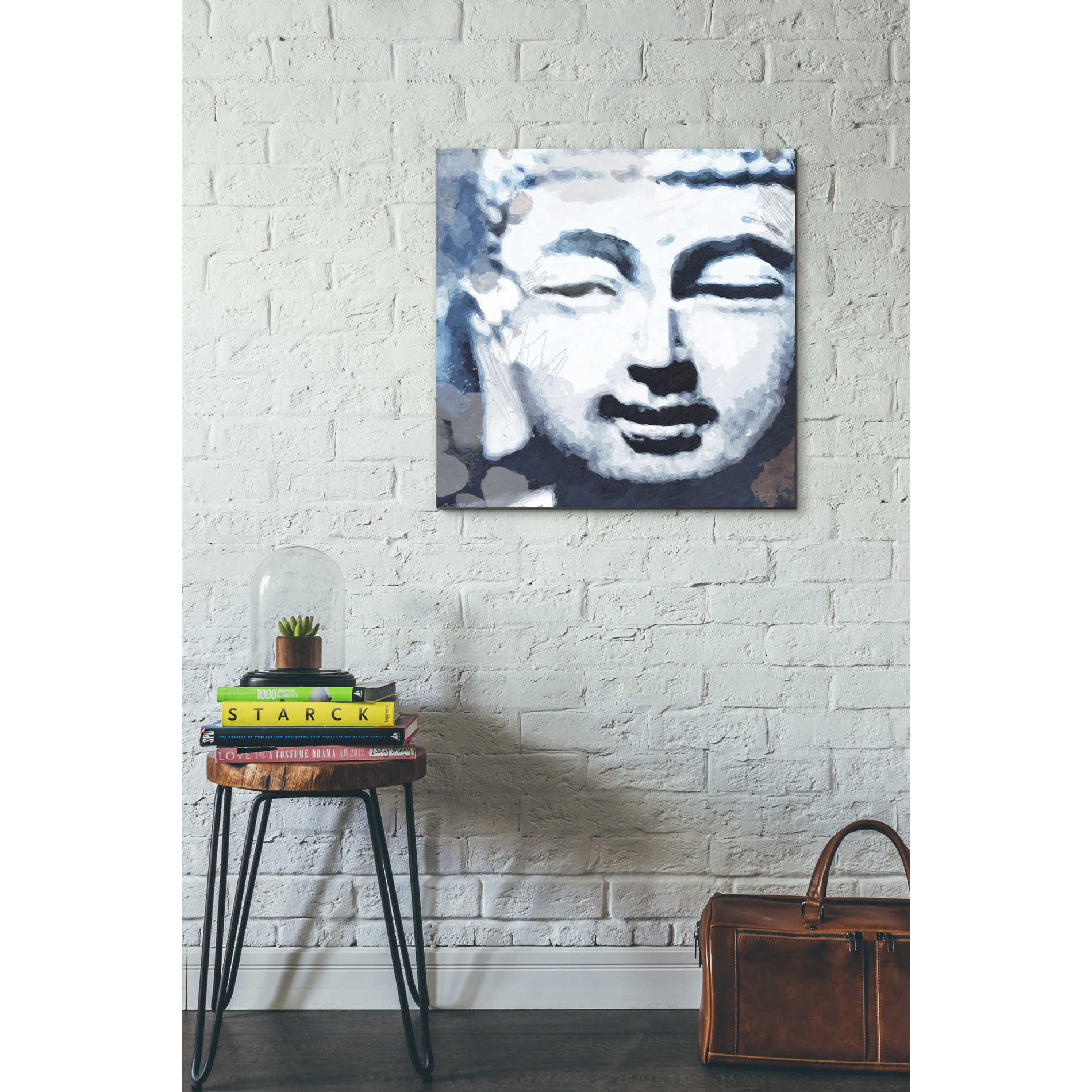 'Peaceful Buddha II' by Linda Woods, Canvas Wall Art,26 x 26