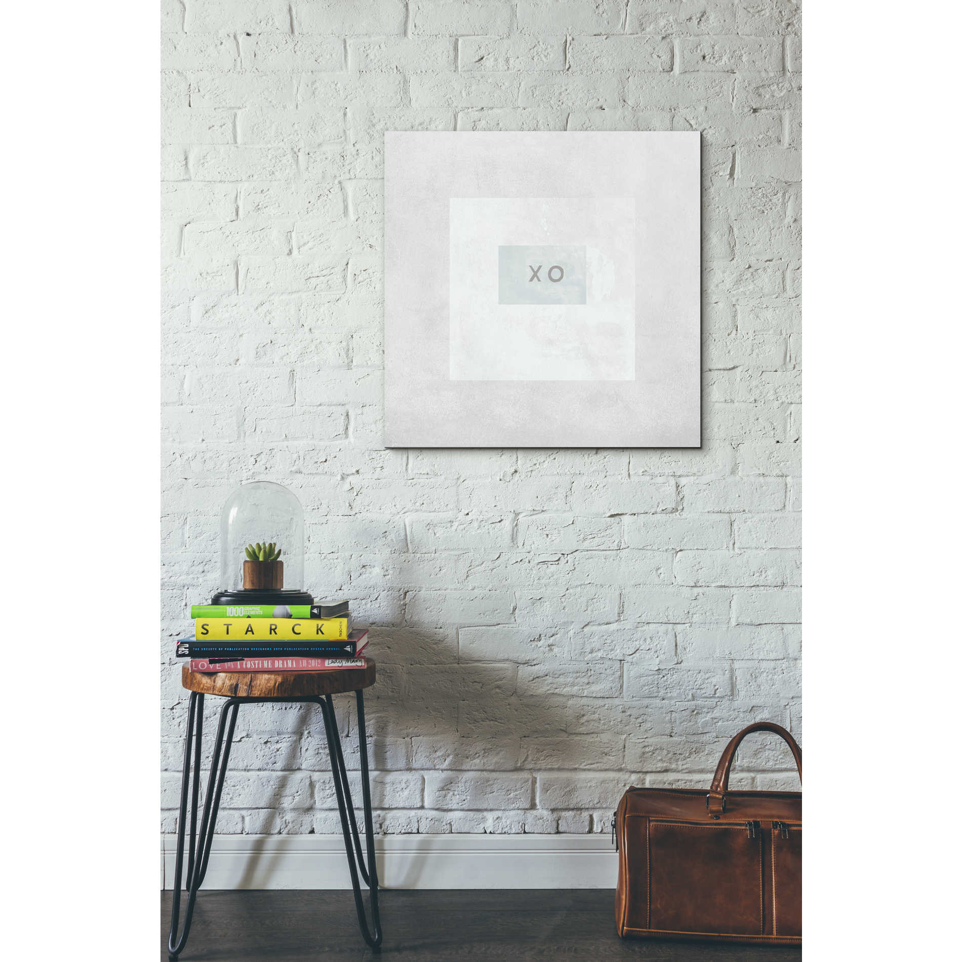 'XO Box' by Linda Woods, Canvas Wall Art,26 x 26