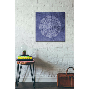 'Indigo Mandala 2' by Linda Woods, Canvas Wall Art,26 x 26