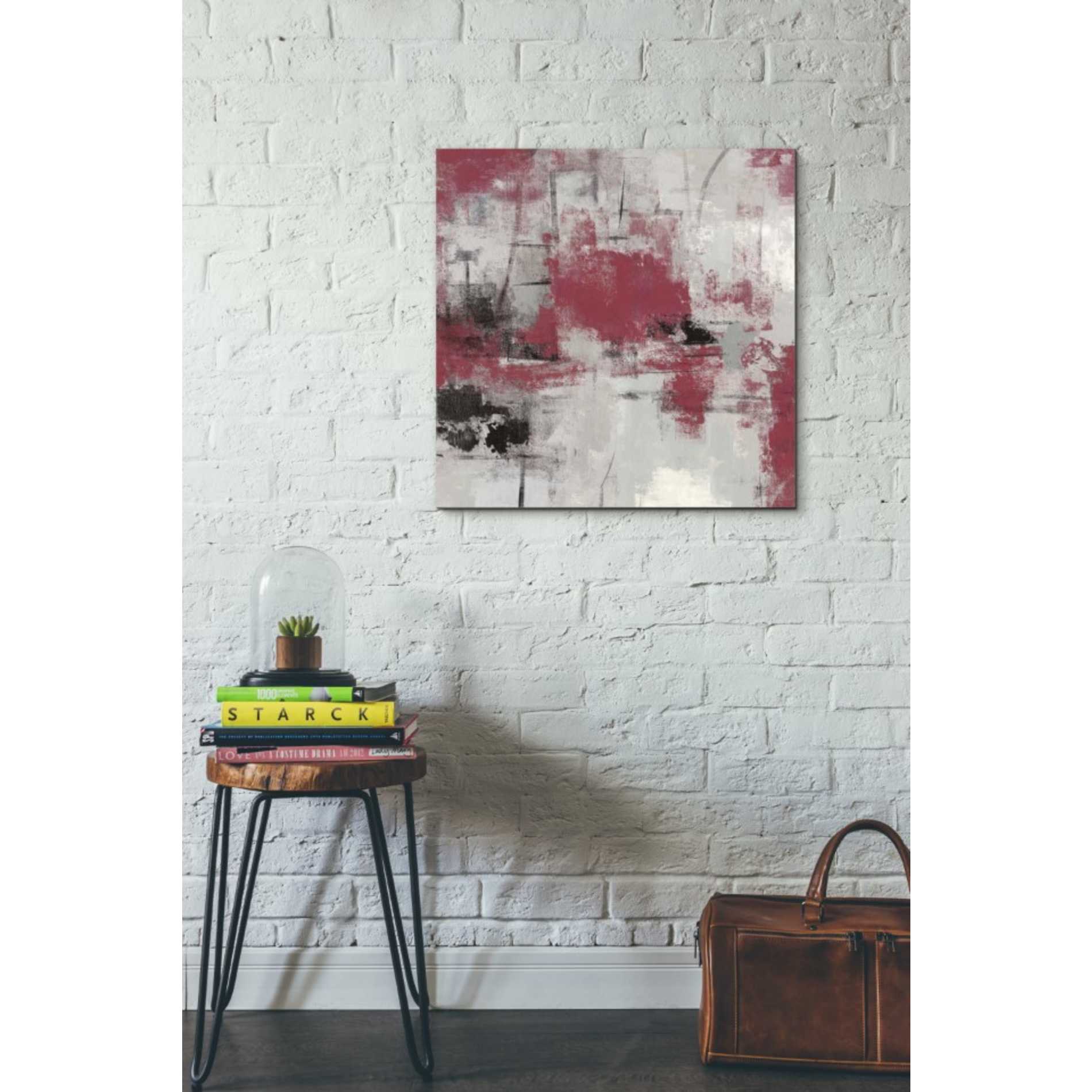 'Stone Gardens III Red' by Silvia Vassileva, Canvas Wall Art,26 x 26