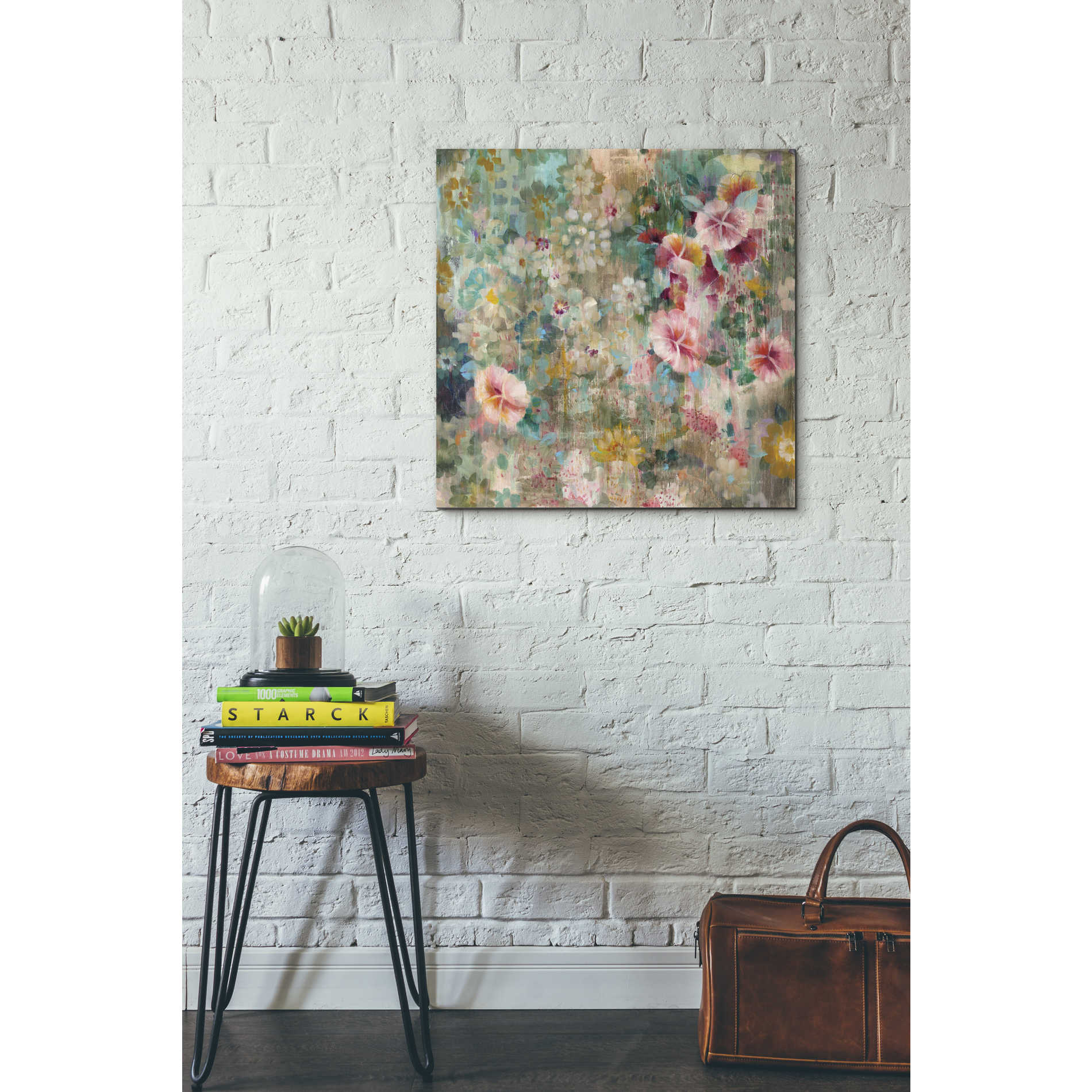 'Flower Shower' by Danhui Nai, Canvas Wall Art,26 x 26
