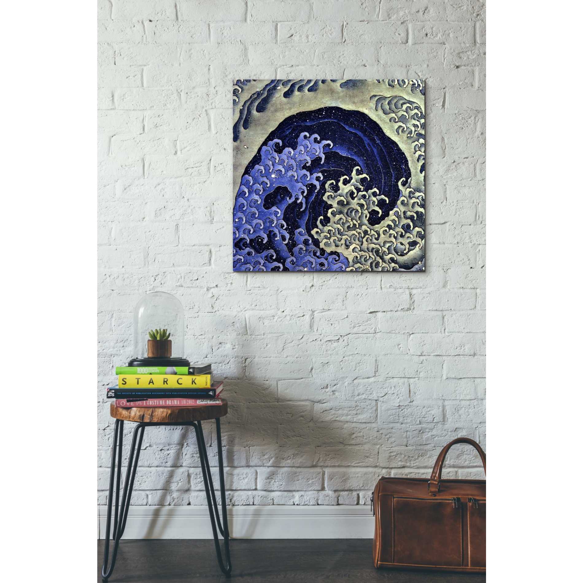'Feminine Waves (Menami)' by Katsushika Hokusai Canvas Wall Art,26 x 26
