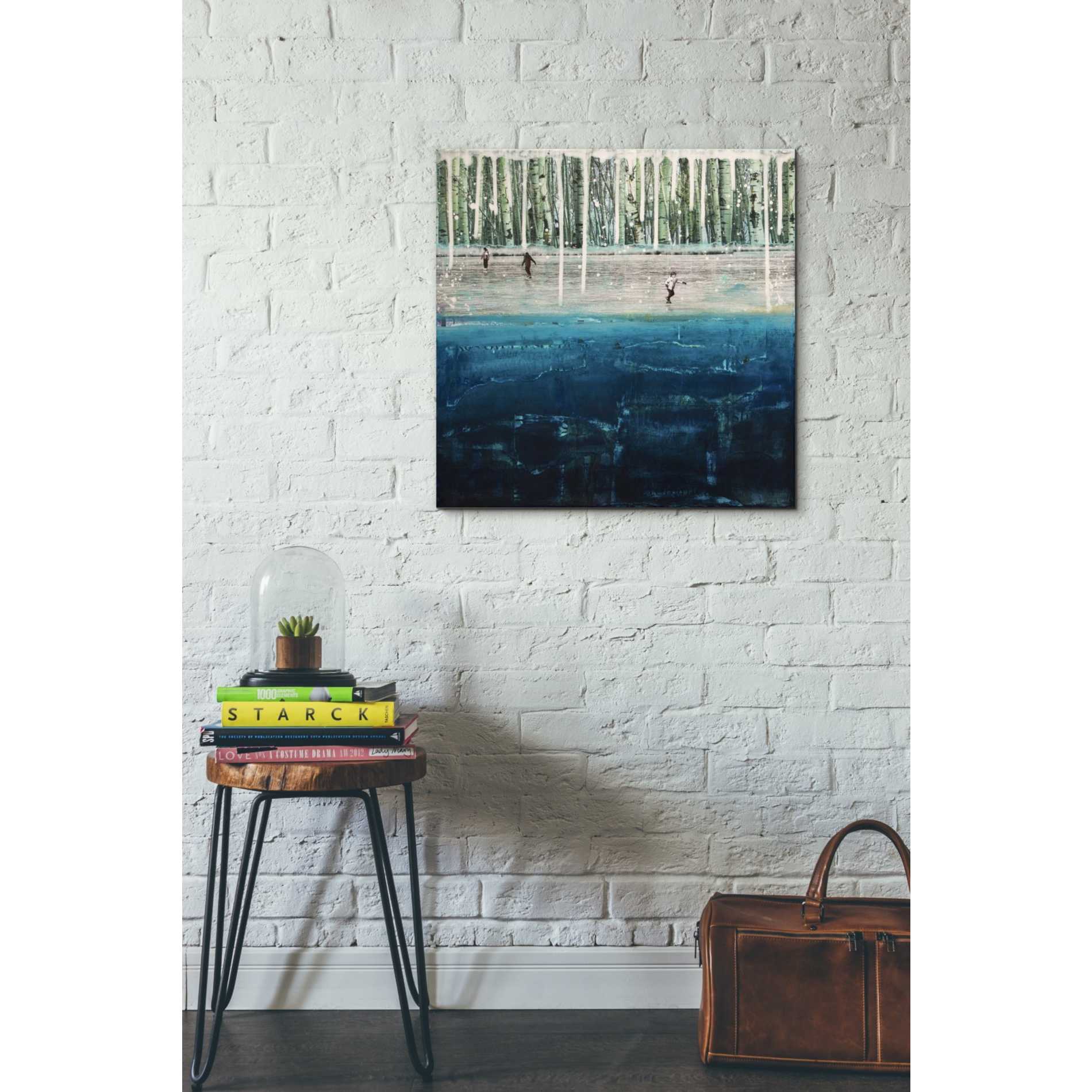 'FREEZING' by DB Waterman, Canvas Wall Art,26 x 26