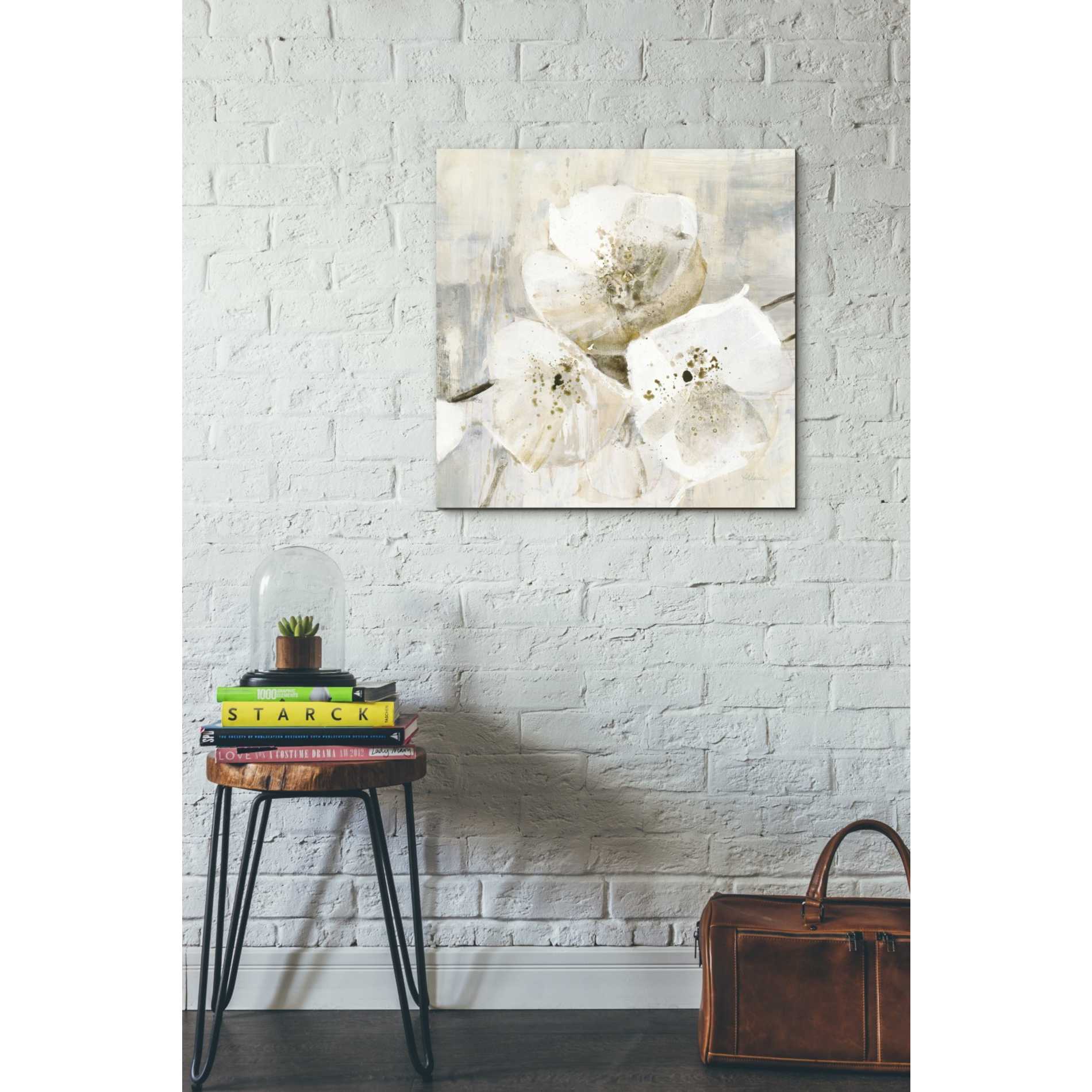 'Elegance III Greige' by Albena Hristova, Canvas Wall Art,26 x 26
