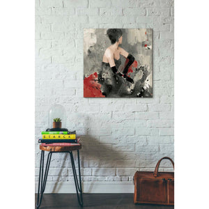 'Beautiful Gaze I Neutral' by Albena Hristova, Canvas Wall Art,26 x 26