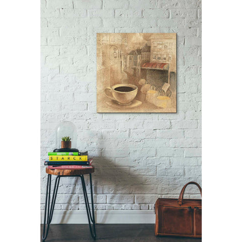 Image of 'Cafe de Paris I' by Albena Hristova, Canvas Wall Art,26 x 26