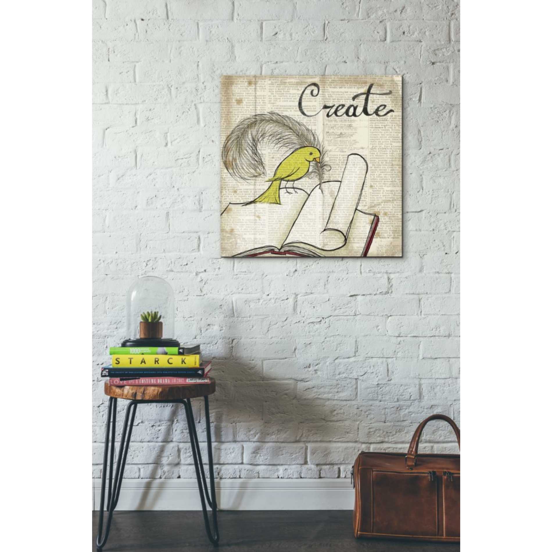 'Bird Inspiration Create' by Elyse DeNeige, Canvas Wall Art,26 x 26