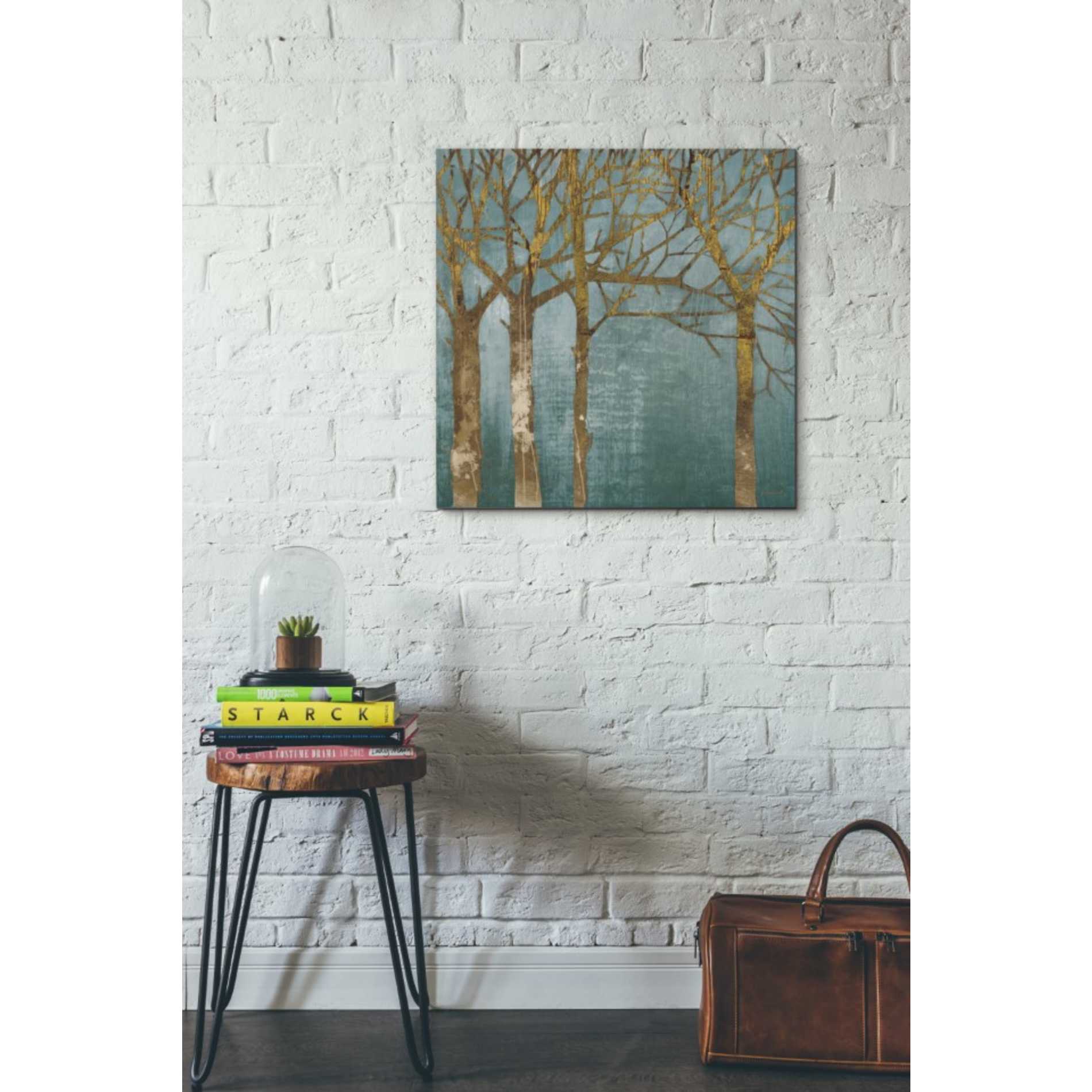 'Golden Day Turquoise' by Kathrine Lovell, Canvas Wall Art,26 x 26