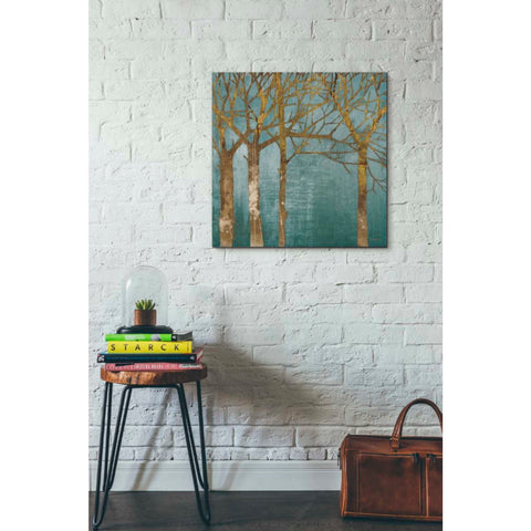 Image of 'Golden Day Turquoise' by Kathrine Lovell, Canvas Wall Art,26 x 26